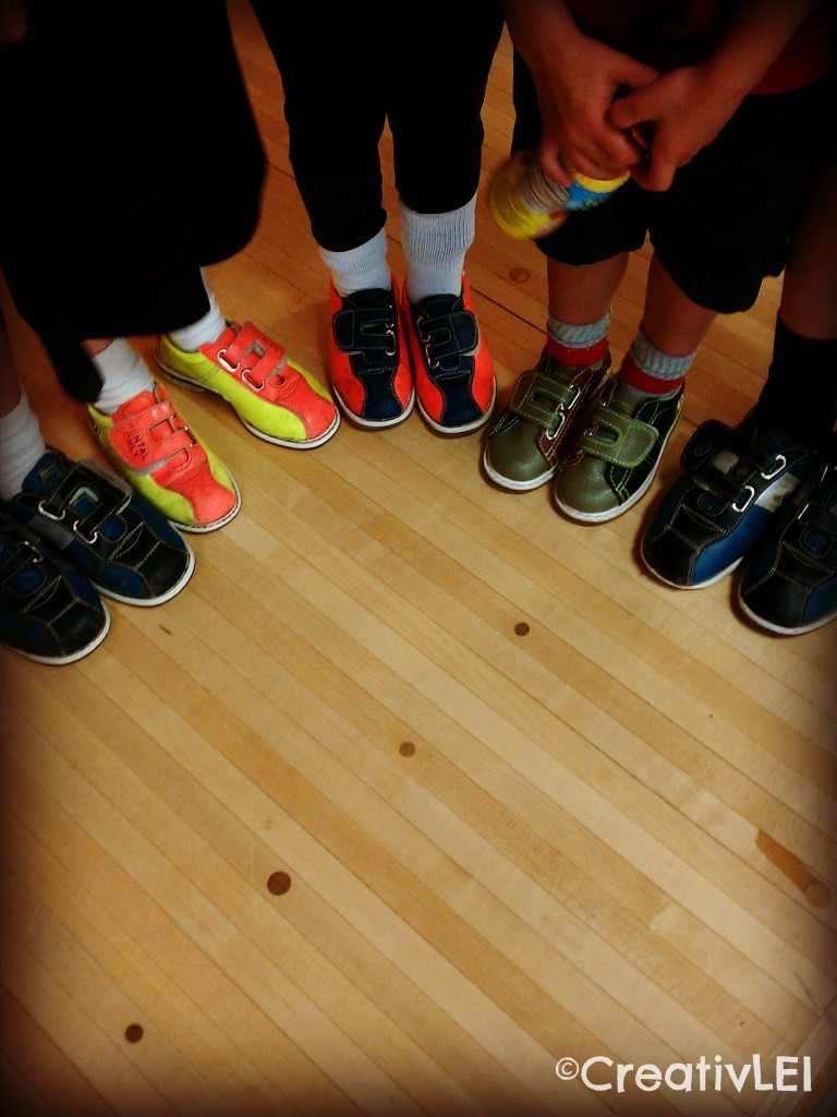 lots of little bowling shoes