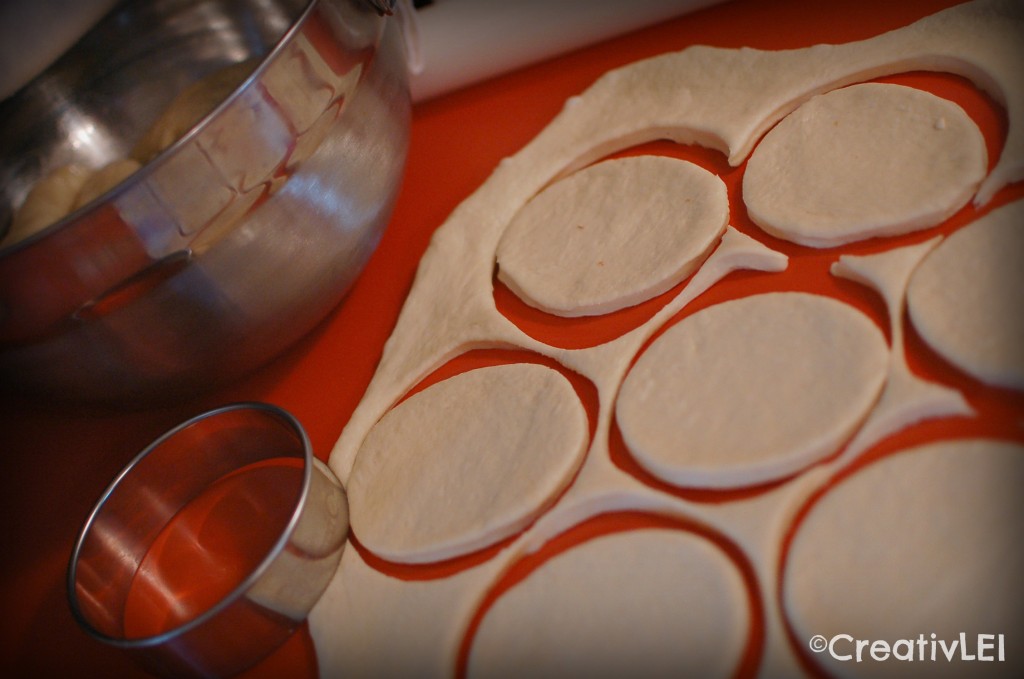 use a large buscuit cutter to make English muffins