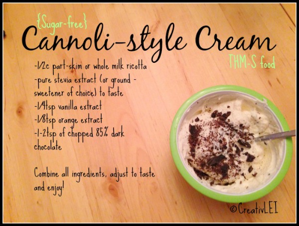 sugar free cannoli cream recipe