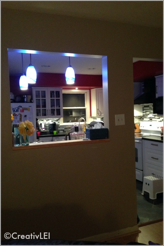 a peek at the kitchen from the living room