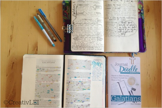 Galatians journal and doodle bible study