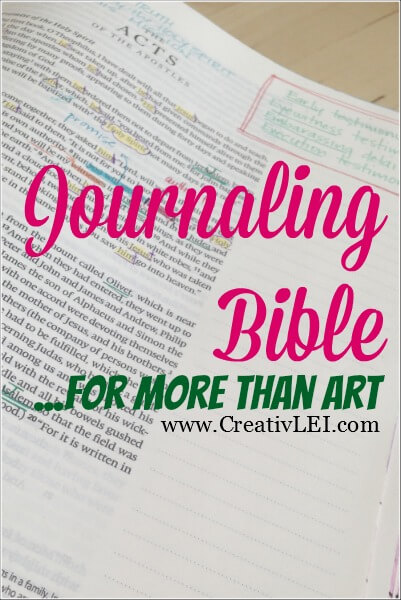 Journaling Bible… More than Art