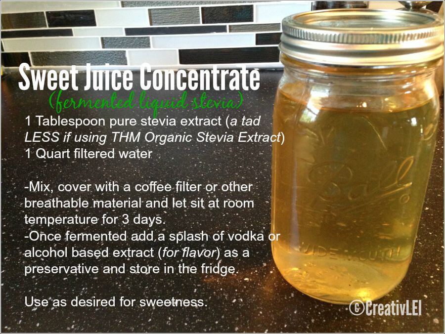 Sweet juice concentrate for liquid sugar-free sweetener