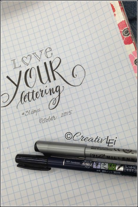 Writing in Print with a Calligraphy Marker {LoveYourLettering} - CreativLEI