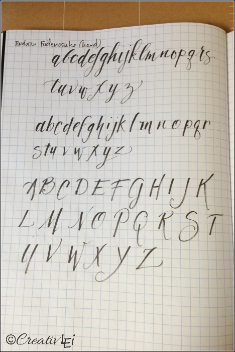 A sample of modern calligraphy style alphabets. CreativLEI.com