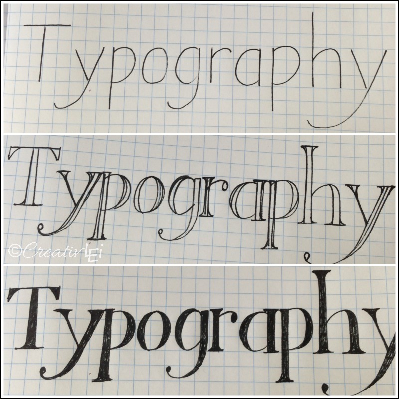 Print or cursive handwriting can be used for sylized fonts and creative lettering. -CreativLEI.com