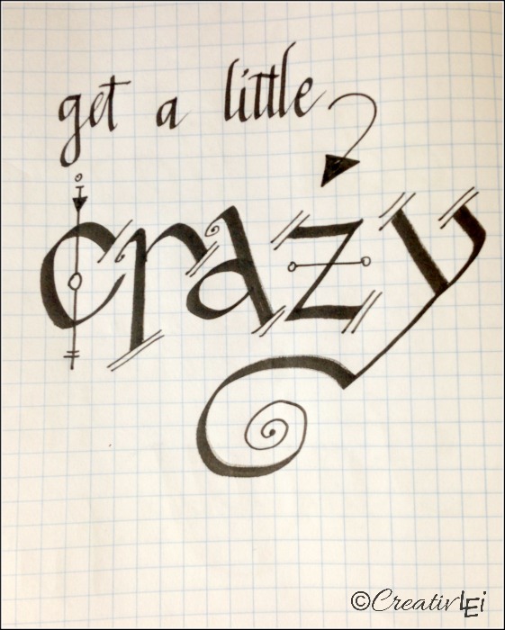 Adding whimsy to calligraphy with a fine point pen! CreativLEI.com