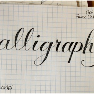 The look of calligraphy with a regular pen or pencil and your handwriting. -CreativLEI.com