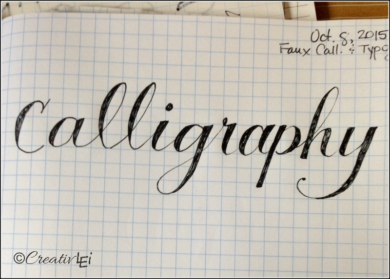 The look of calligraphy with a regular pen or pencil and your handwriting. -CreativLEI.com