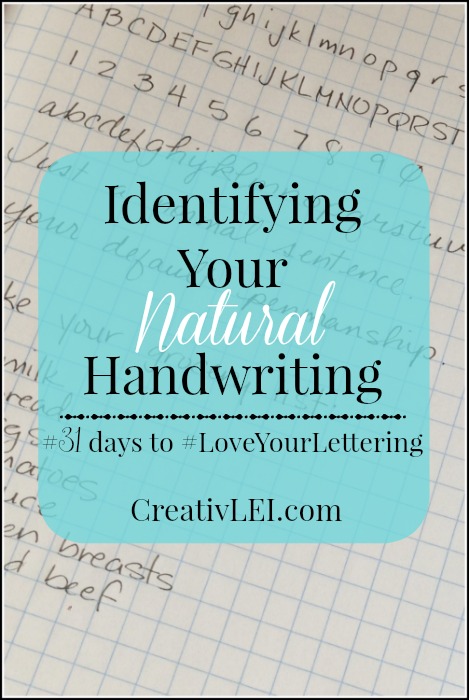 To #LoveYourLettering you have to go back to basics, let's start to break it down with samples of our natural handwriting. -CreativLEI.com