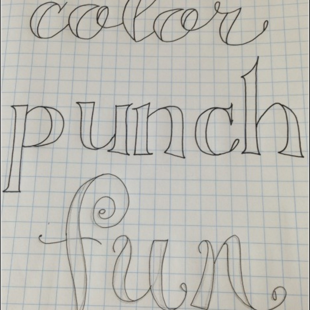 Outlined creative lettering is ready to color. CreativLEI.com - CreativLEI