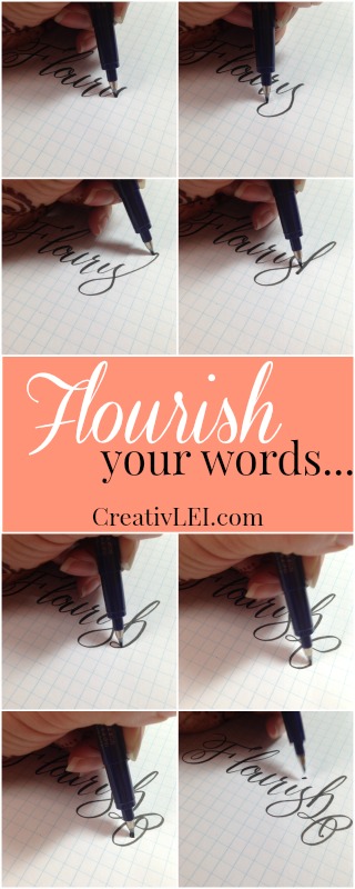 You can also add brush pen flourishes to the end of your words. CreativLEI.com