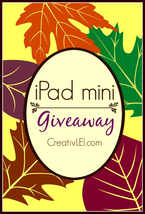 Members of the Inspired Bloggers Network are giving away 2 iPad minis! CreativLEI.com