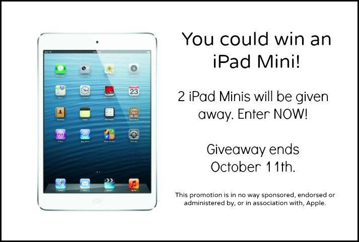 Enter now to win one of 2 iPad minis in the Inspired Bloggers Network giveaway! CreativLEI.com