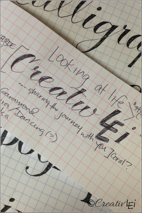 Use notepads to practice the faux calligraphy techniques. -CreativLEI.com