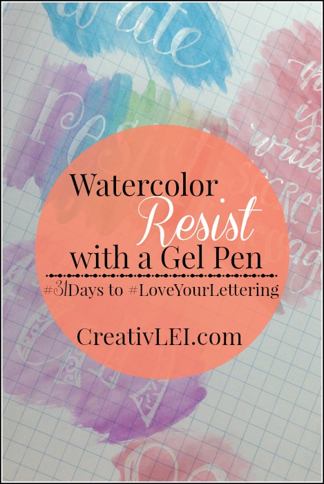 Creating a watercolor resist look is easy with one special little gel pen! CreativLEI.com