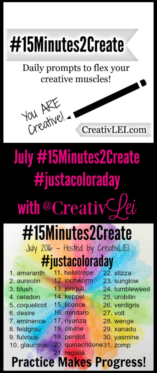 July #15minutes2create with @CreativLEI - #justacoloraday