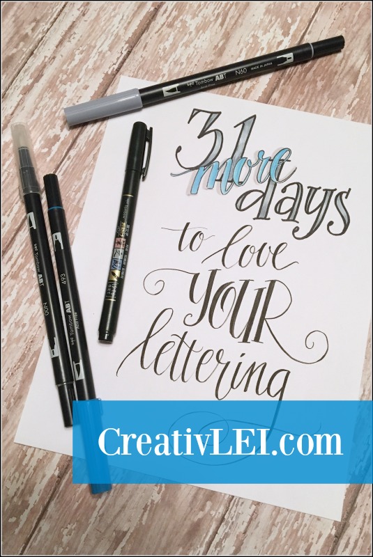 Writing in Print with a Calligraphy Marker {LoveYourLettering} - CreativLEI