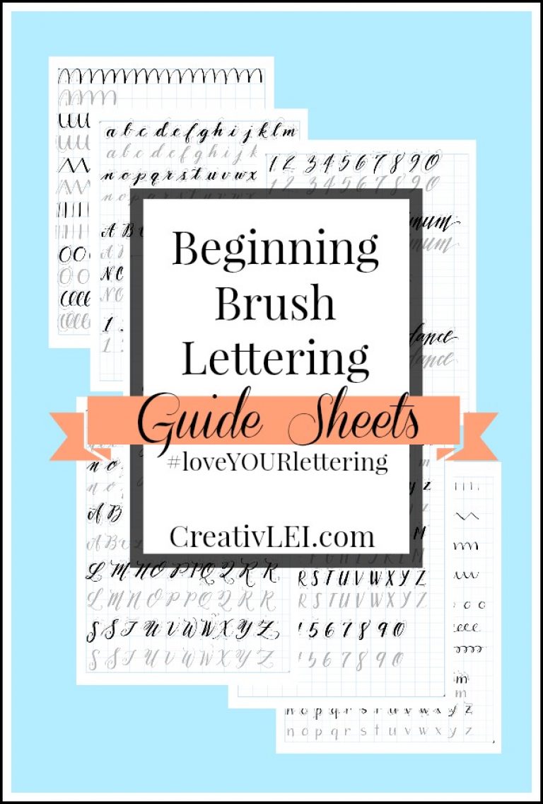 LYL1 Brush Lettering Edition Guide Sheets CreativLEI