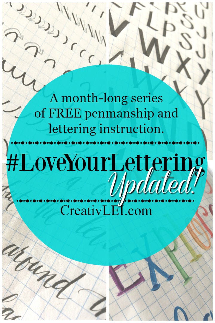LoveYOURLettering with Lisa of CreativLEI.com is being updated! Join the live sessions of Thursdays and Fridays!