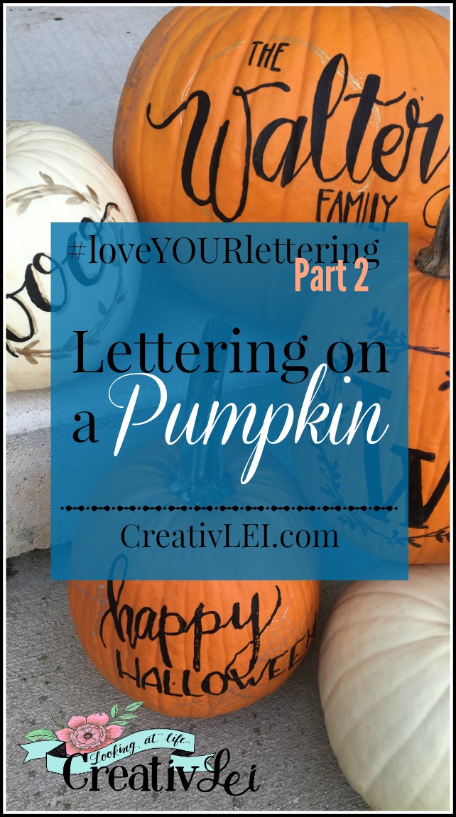 Lettering on a Pumpkin